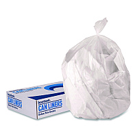 Low-Density Waste Can Liners, 16 gal, 0.5 mil, 24 x 32, Clear, Perforated Roll, 500/Carton (243205CL)