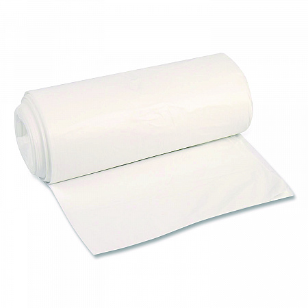 High-Density Can Liners, 45 gal, 12 mic, 40 x 48, Natural, Perforated Roll, 250/Carton (404812N)