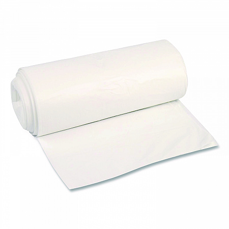 High-Density Can Liners, 45 gal, 22 mic, 40 x 48, Natural, Perforated Roll, 150/Carton (404822N)