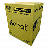 Polypropylene Plastic Hinged Container, 9.35 x 9.22 x 3.17, Clear, Plastic, 50/Pack, 4 Packs/Carton (FPHC99PP1C)