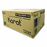 Polypropylene Plastic Hinged Container, 9 x 9 x 3, Black/Clear, Plastic, 50/Pack, 3 Packs/Carton (FPPHC99PP1C)