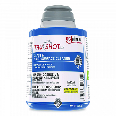 TruShot 2.0 Glass and Multisurface Cleaner, Fresh Scent, 9 oz Cartridge, 4/Carton (379846)