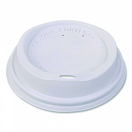 Hot Beverage Paper Cup Lids 10 oz, Fits FLAVIA 10 oz Paper Cup, White, 100/Sleeve, 10 Sleeves/Carton (25200019)