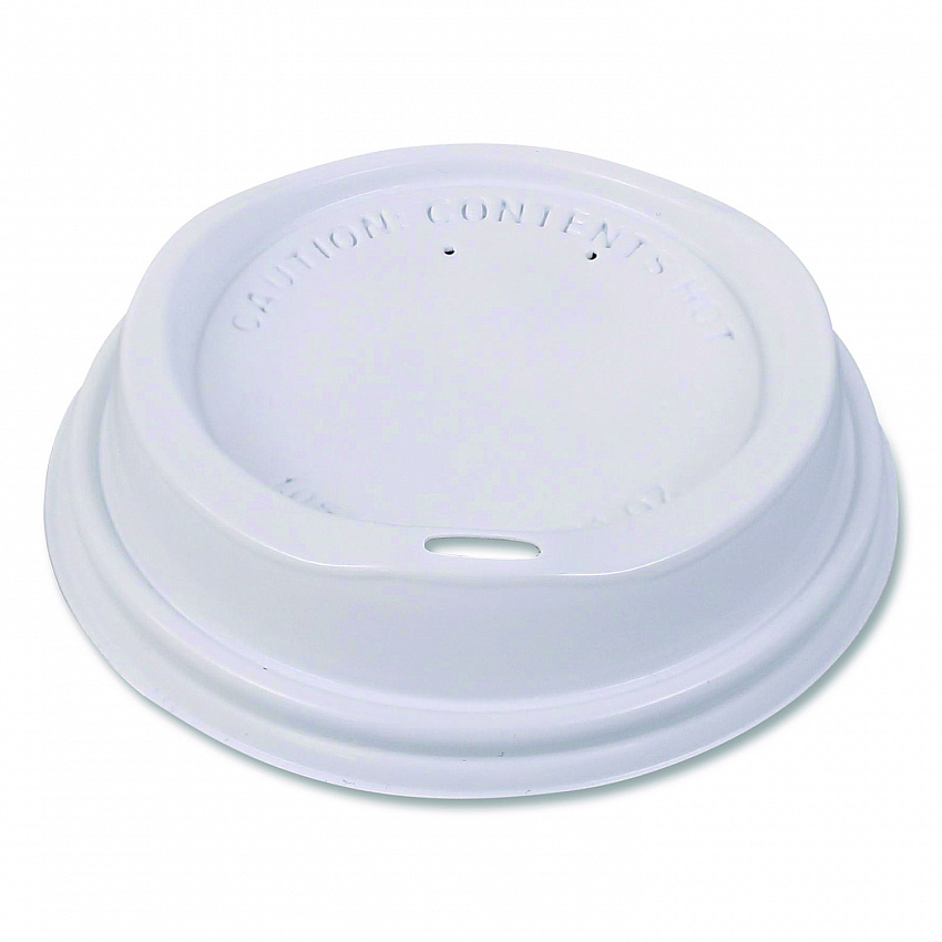 Hot Beverage Paper Cup Lids 10 oz, Fits FLAVIA 10 oz Paper Cup, White, 100/Sleeve, 10 Sleeves/Carton (25200019)
