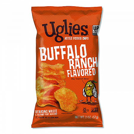 Kettle Potato Chips, Buffalo Ranch, 2 oz Bags, 24/Carton (DFN26181)