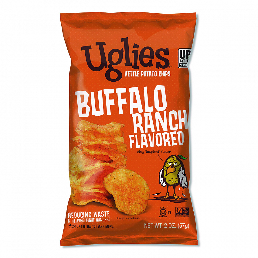 Kettle Potato Chips, Buffalo Ranch, 2 oz Bags, 24/Carton (DFN26181)