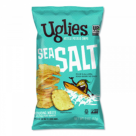 Kettle Potato Chips, Sea Salt, 2 oz Bags, 24/Carton (DFN26102)