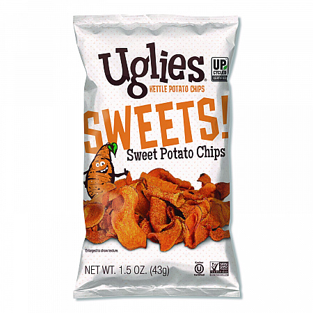 Kettle Potato Chips, Sweet Potato, 2 oz Bags, 24/Carton (DFN36187)