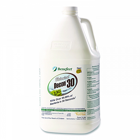 Botanical Decon 30 Disinfectant Cleaner, Light Lemon and Thyme Scent, 1 gal Bottle (20476)