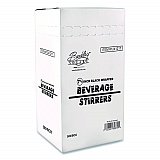 Wrapped Polypropylene Stirrers, 7.75", Black, 500/Box (BEP89378)
