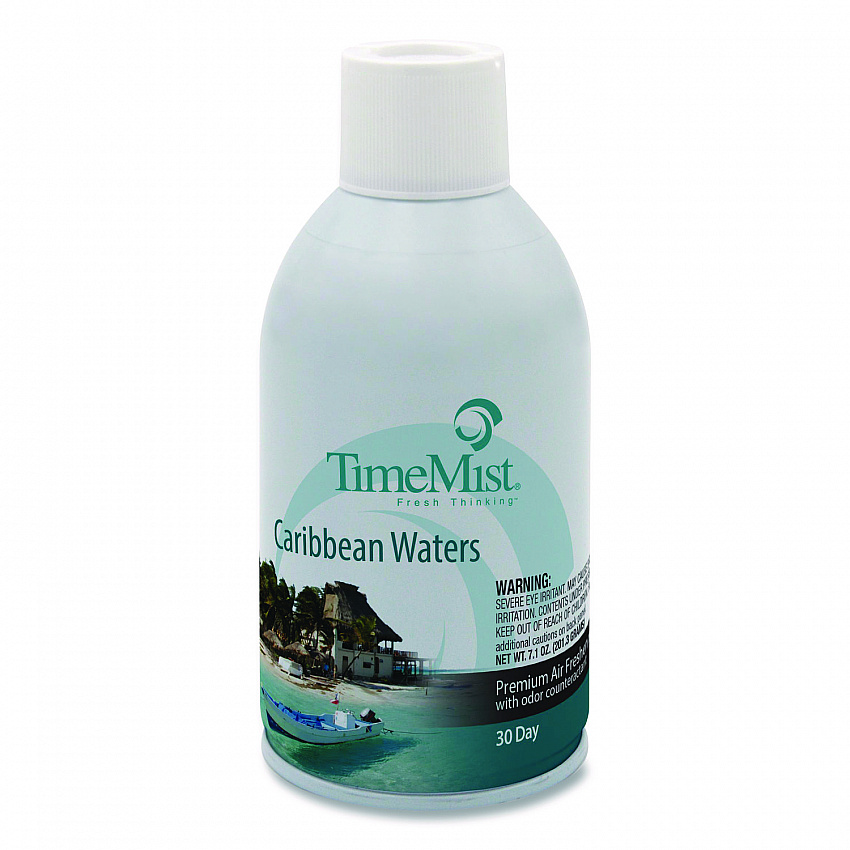 Premium Metered Air Freshener Refill, Caribbean Waters, 7.1 oz Aerosol Spray (1042756EA)
