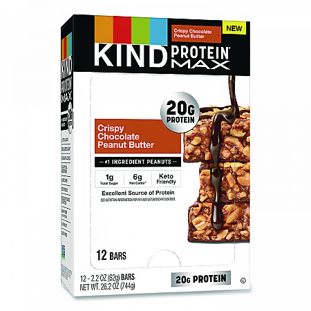 Protein MAX Bar, Crispy Chocolate Peanut Butter, 2.2 oz Bar, 12/Box (PHW43470)