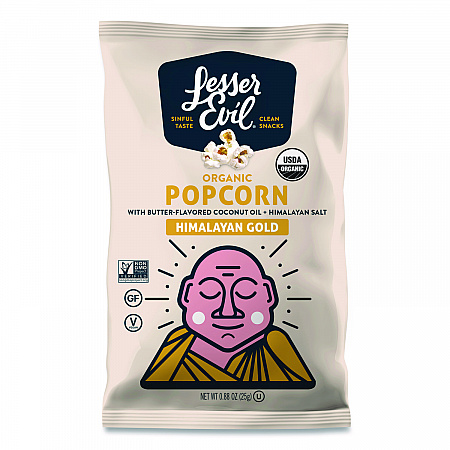 Snack Organic Himalayan Gold Popcorn, 0.88 oz Bag, 18/Carton (LSN00691)