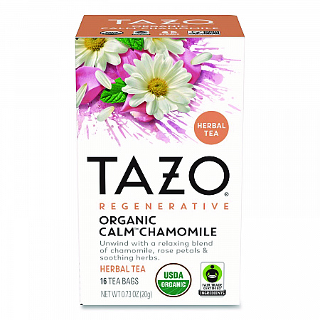 Tea Bags, Organic Calm Camomile, 16/Box (TAZ00354BX)