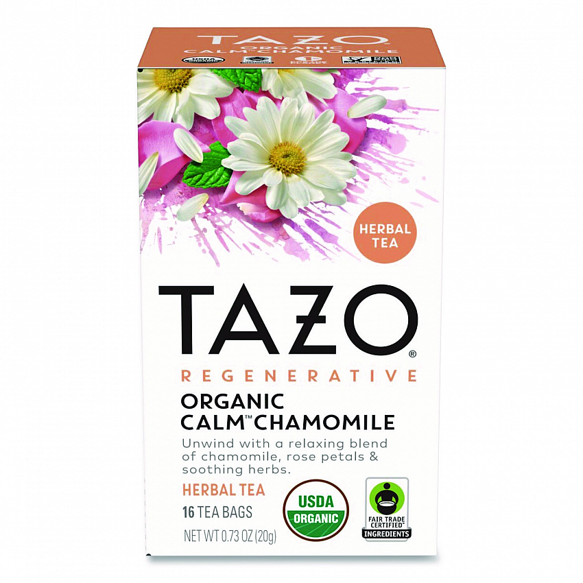 Tea Bags, Organic Calm Camomile, 16/Box (TAZ00354BX)