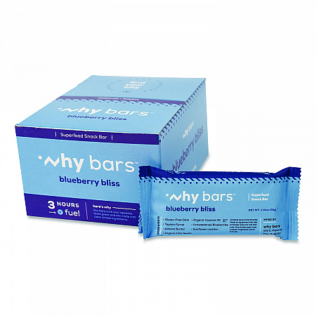 Superfood Snack Bar, Blueberry Bliss, 2.04 oz Bar, 12/Box (WHY16209)