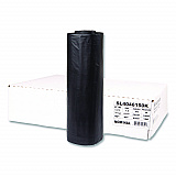 Institutional Low-Density Can Liners, 45 gal, 1.5 mil, 40" x 46", Black, Interleaved Roll, 20 Bags/Roll, 5 Rolls/Carton (SL4046150K)