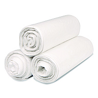 Institutional Low-Density Can Liners, 33 gal, 0.8 mil, 33" x 39", Natural, Interleaved Roll, 25 Bags/Roll, 6 Rolls/Carton (SL3339XHN)