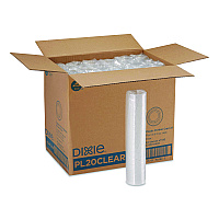 Plastic Portion Cup Lid, Fits 1.5 oz to 2 oz Cups, Clear, 100/Sleeve, 24 Sleeves/Carton (PL20CLEAR)