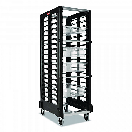 End Loader Rack for Food Boxes and Sheet Pans, 18 Rack, Plastic, 23.75
