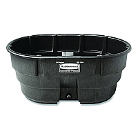 Stock Tank, 150 gal, 39" x 58" x 25", Polyethylene, Black (FG424500BLA)