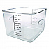 Square Storage Container, 12 qt, 10.5 x 11.31 x 7.75, Clear, Plastic (FG631200CLR)