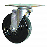 5-Inch Swivel Plate Caster, 4.5" x 3.75" Plate Stem, Black (FG1316L20000)