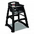 Sturdy Chair Youth Seat with Casters, Black (FG780508BLA)