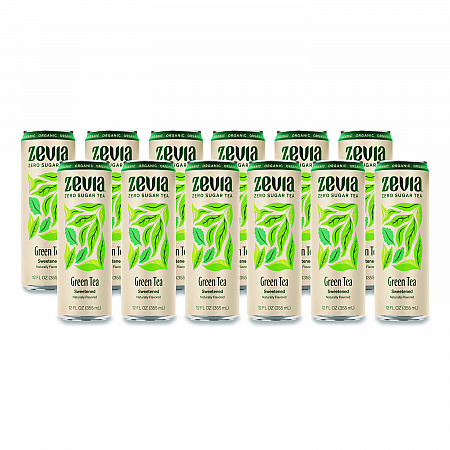 Zero Sugar Naturally Sweetened Green Tea, 12 oz Can, 12/Carton (0170612)