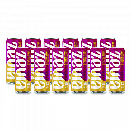 Zero Sugar Naturally Sweetened Energy Drink, Peach Passionfruit, 12 oz Cans, 12/Carton (0195712)