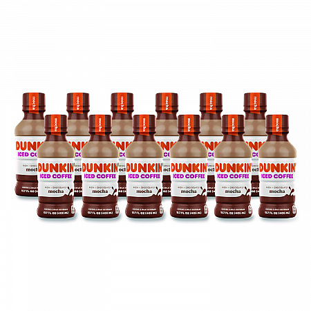 Mocha Iced Coffee Drink, 13.7 oz Bottle, 12/Carton (049000072389)