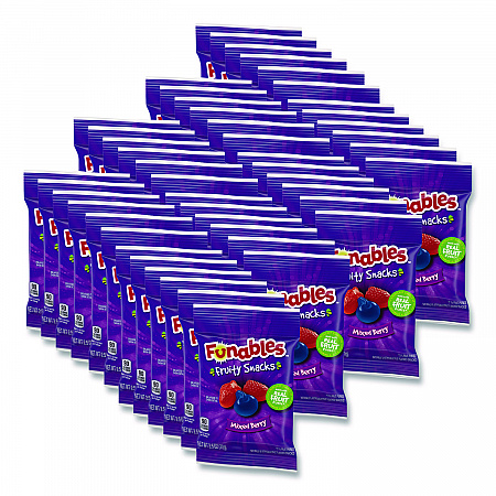 Funables Fruity Snacks, Mixed Berry, 2.5 oz Bag, 48/Carton (05475)