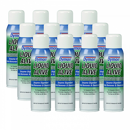 LIQUID ALIVE Enzyme Digestant Carpet and Textile Cleaner/Deodorizer, 20 oz Aerosol Spray, 12/Carton (33420)