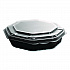 Creative Carryouts OctaView Hinged Lid Containers, 9.13 x 9.55 x 2.38, Black/Clear, Plastic, 100/Carton (809013PP94)