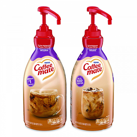 Liquid Coffee Creamer, Sweetened Original, 1.5 L Pump Bottle, 2/Carton (13799CT)