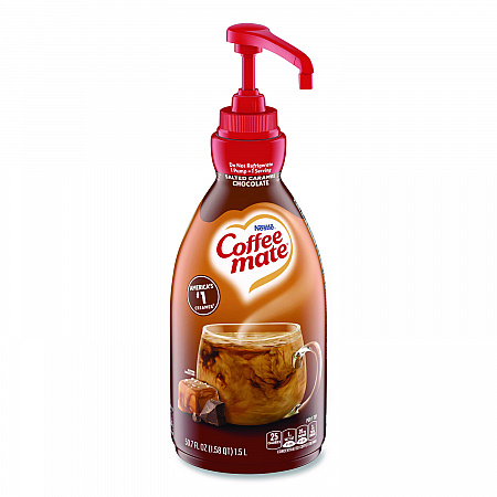 Liquid Creamer Pump Bottle, Salted Caramel Chocolate, 1.5 L Pump Bottle (79976)