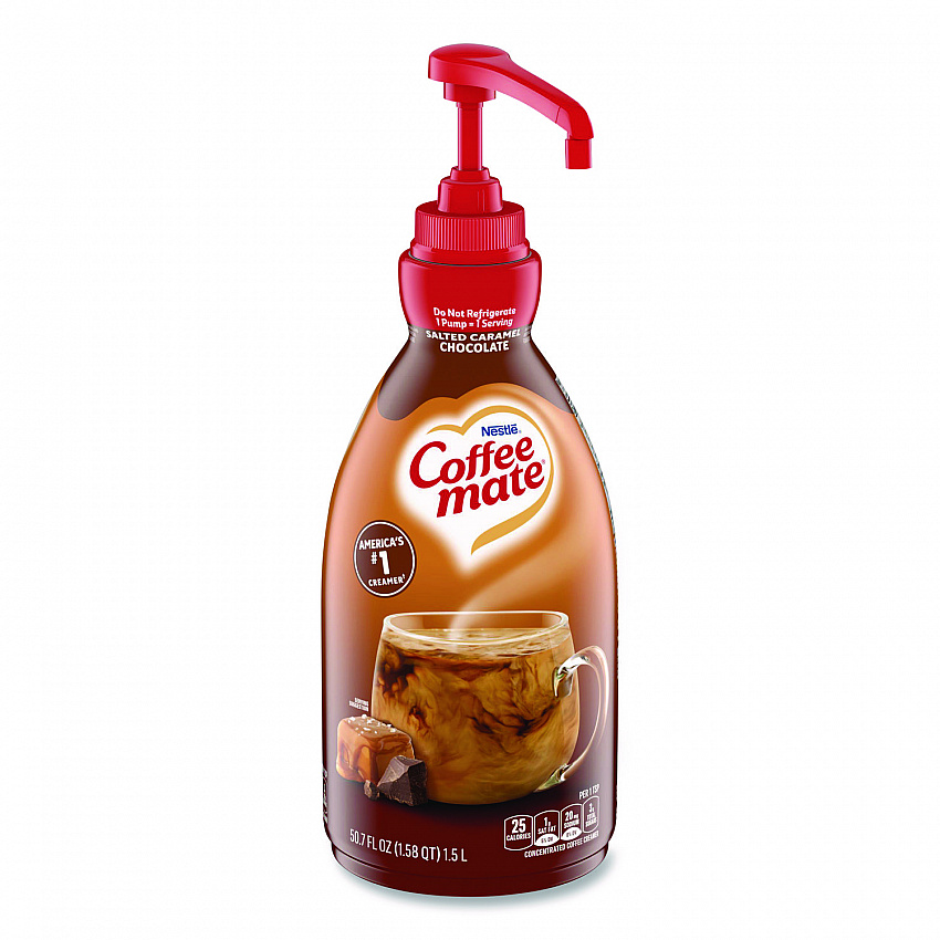 Liquid Creamer Pump Bottle, Salted Caramel Chocolate, 1.5 L Pump Bottle (79976)