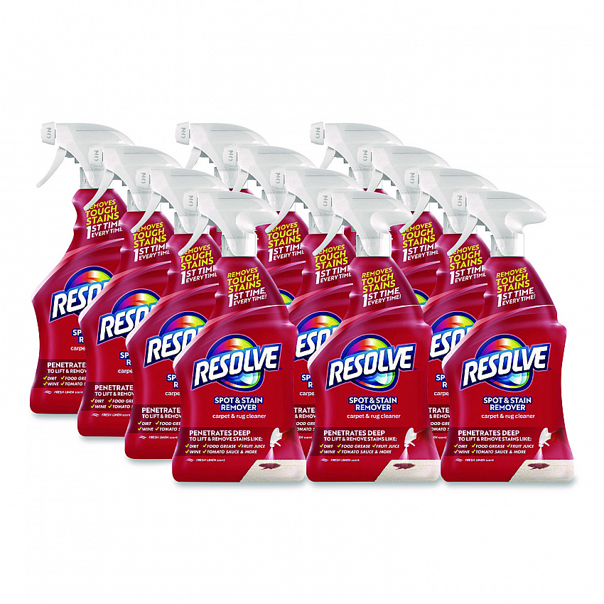 Triple Oxi Advanced Trigger Carpet Cleaner, Fresh Linen Scent, 22 oz Spray Bottle, 12/Carton (00601CT)