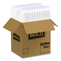 Double Poly Paper Food Containers, 5 oz, 3.38" Diameter x 2.01"h, White, Paper, 1,000/Carton (S605T02050)