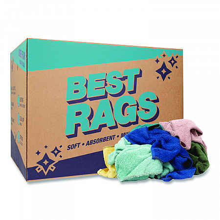 Qwick Wick Terry Towels, 12 x 12, Assorted Colors, 25 lb Bale (Approximately 280/Bale) (N030C1025)