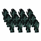 Rough Finish Single Dipped PVC Gloves, 12" Long, Large, Black, 12 Pairs (6212R)