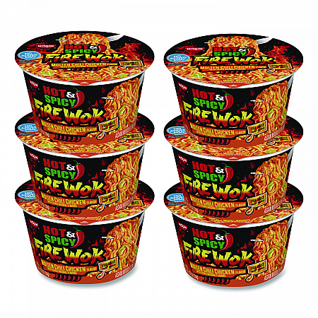 Hot and Spicy Fire Wok Molten Chili Chicken, 4.37 oz Bowl, 6/Carton (NIS19503)