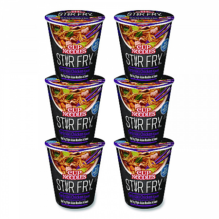 Cup Noodles Stir Fry, Teriyaki Chicken, 3 oz Cup, 6/Carton (NIS42405)