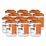 Sani-Cloth Bleach Germicidal Disposable Wipes, 1-Ply, 6 x 5, Unscented, White, 160/Canister, 12 Canisters/Carton (P84172)