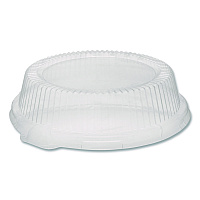 ClearView Dome-Style Lid with Tabs, 8.9" Diameter x 0.8" h, Clear, Plastic, 126/Carton (YCI800090000)