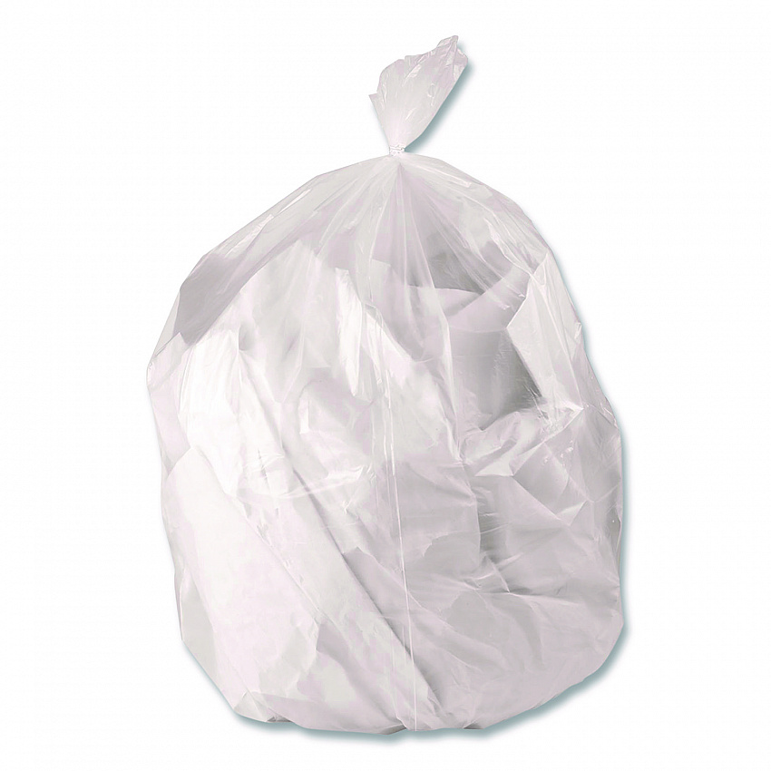 Linear Low-Density Can Liners, 33 gal, 0.65 mil, 33 x 39, Clear, Roll, 250/Carton (H6639HCR01)