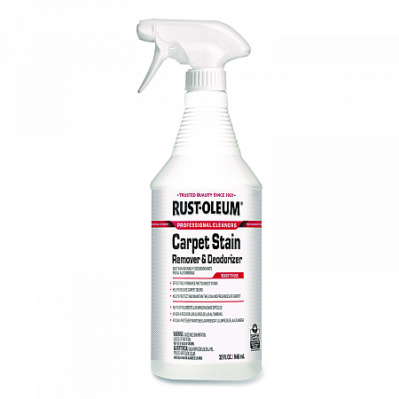 Professional Carpet Stain Remover Plus Deodorizer, Lemon Scent, 32 oz Spray Bottle, 6/Carton (352258)