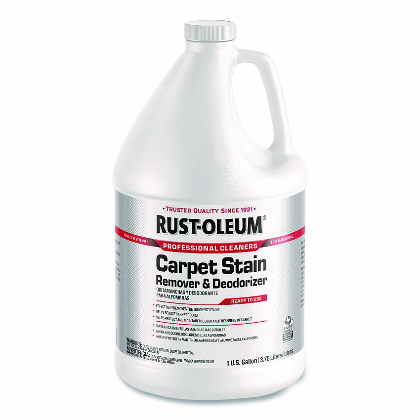 Professional Carpet Stain Remover Plus Deodorizer, Lemon Scent, 1 gal Jug, 4/Carton (352253)