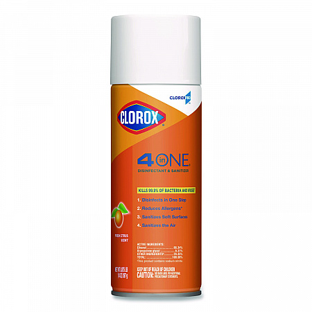 4-in-One Disinfectant and Sanitizer, Citrus Scent, 14 oz Aerosol Spray (31043)