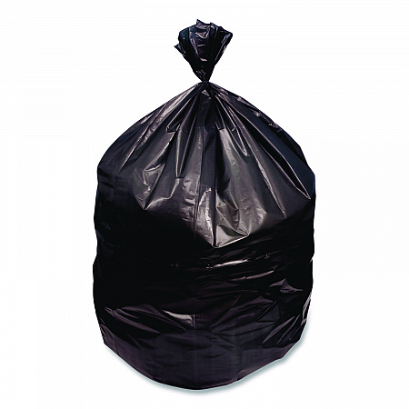 High-Density Waste Can Liners, 33 gal, 16 mic, 33 x 40, Black, Roll, 250/Carton (Z6640VKR01)